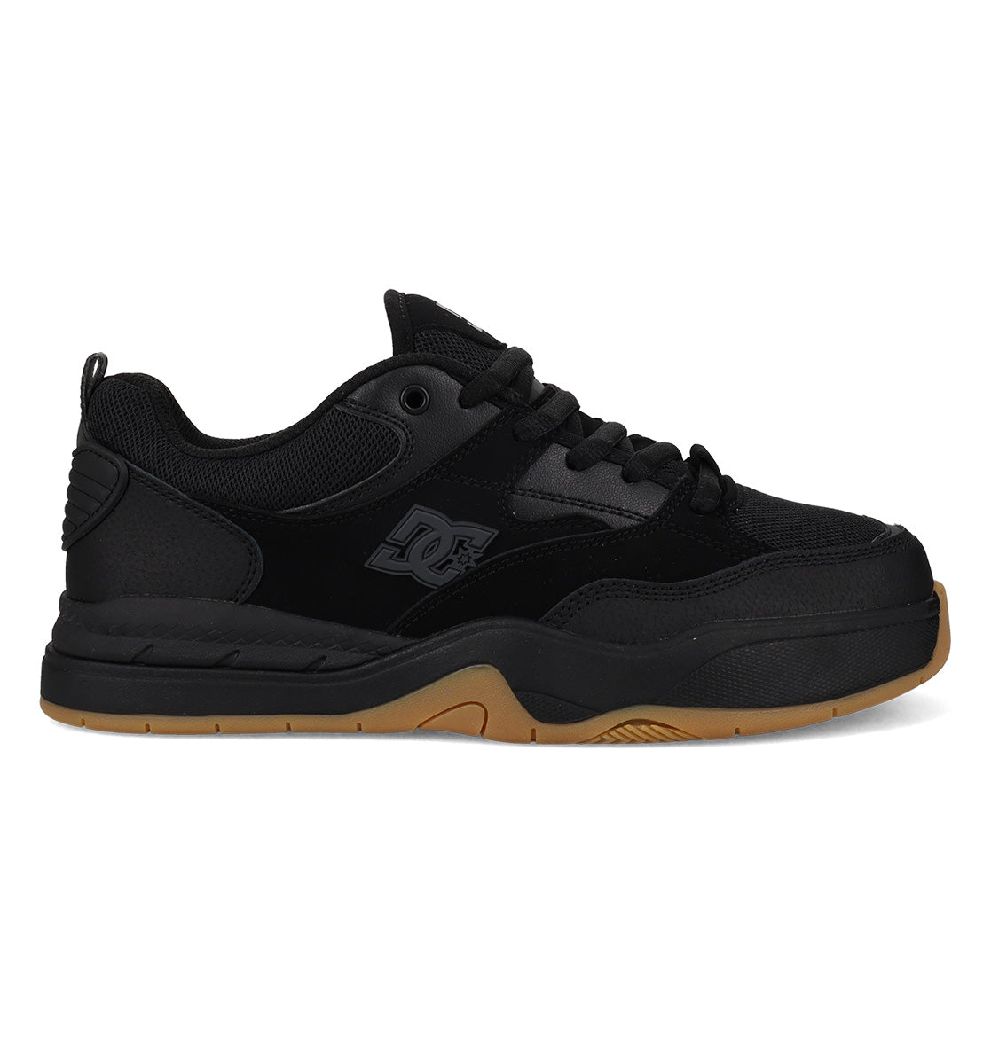 The Men’s Ascend Skate Shoes by DC Shoes are inspired by classic sneakers, featuring a black colorway with a gum sole, black laces, mesh and leather accents, and the signature DC Shoes logo on the side. These skate shoes deliver modern comfort for everyday wear.