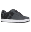 Introducing the DC Shoes Men’s Court Graffik Shoes, featuring a gray and black colorway with a white sole, the signature DC logo on the side, black laces, a low-top profile, and a classic puffy silhouette for enhanced comfort.