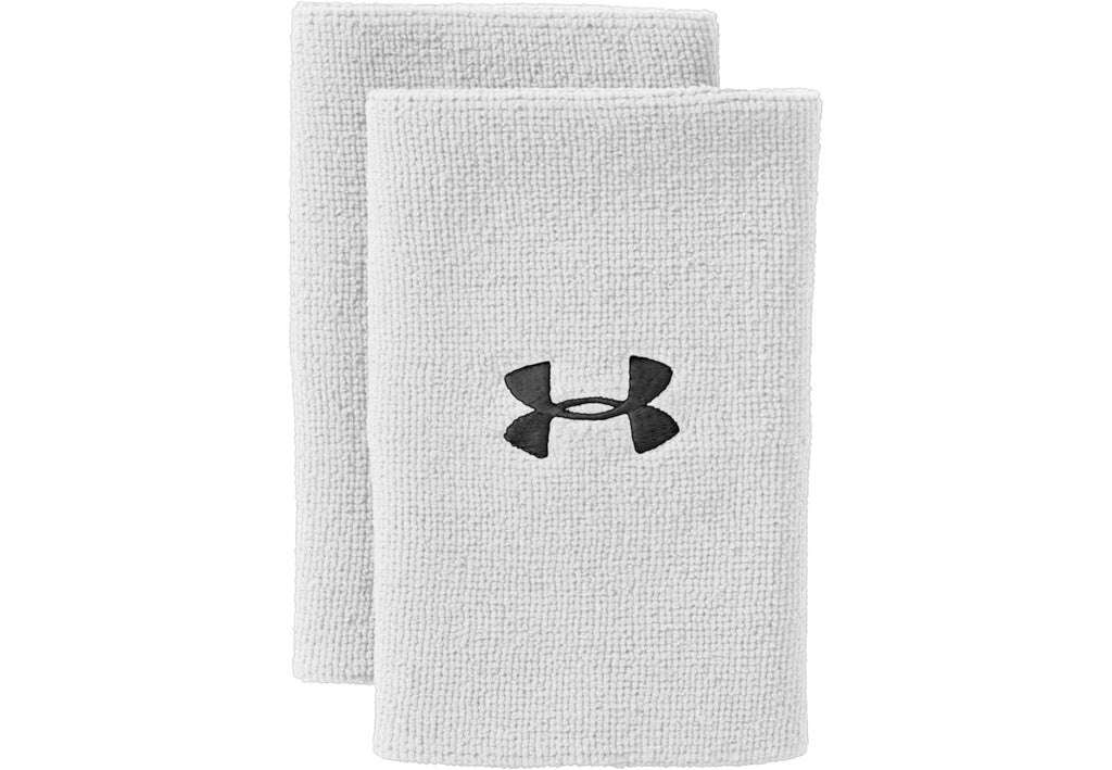 UA Performance 6" Wristband 2-Pack - White