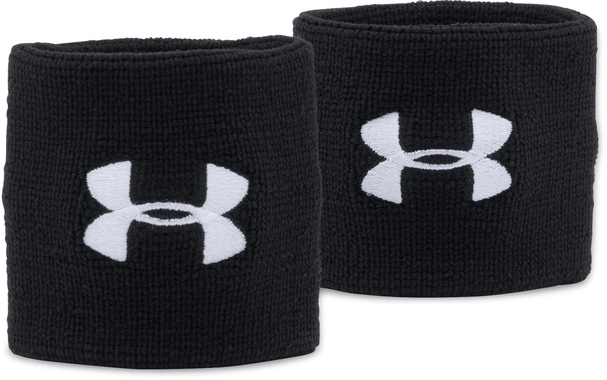 UA Performance Men's 2-Pack 3" Wristband - Black