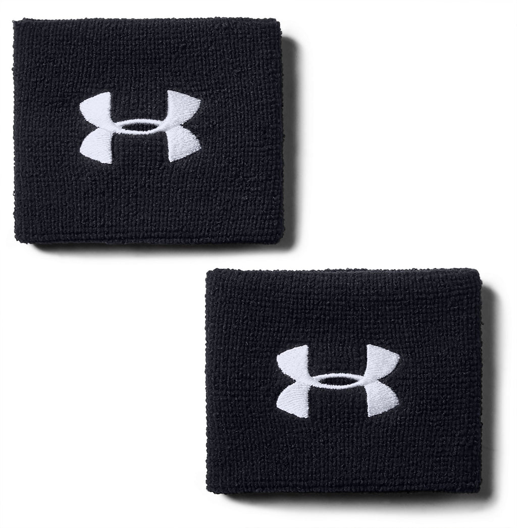 UA Performance Men's 2-Pack 3" Wristband - Black