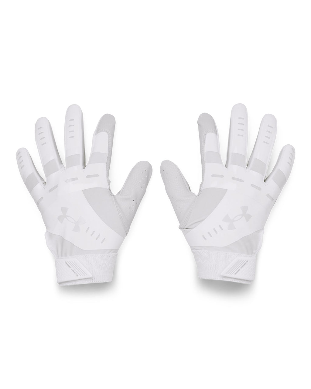 UA Radar Kids' Batting Gloves - White