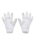 UA Radar Kids' Batting Gloves - White