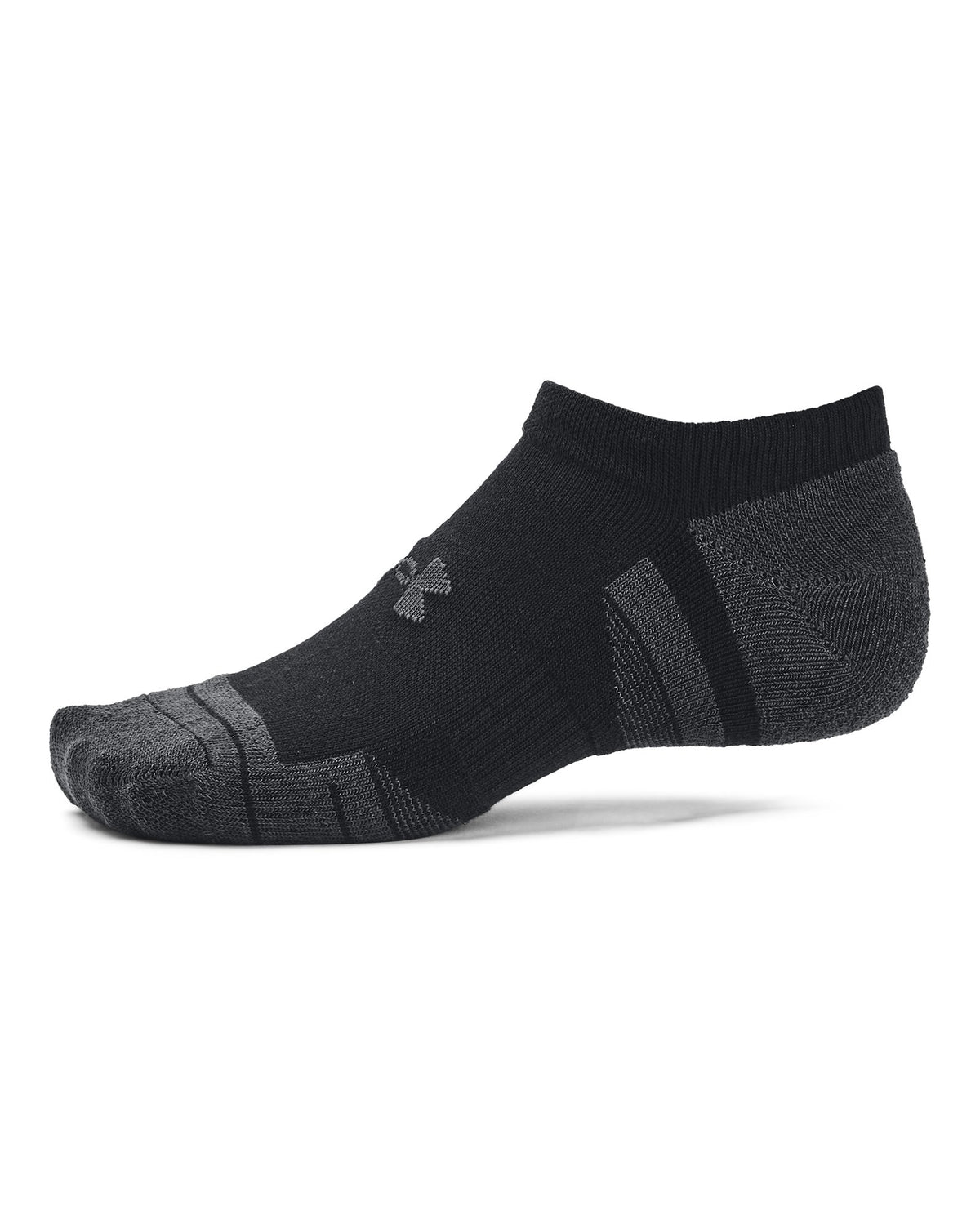 UA Performance Tech Unisex 3-Pack No Show Socks - Black