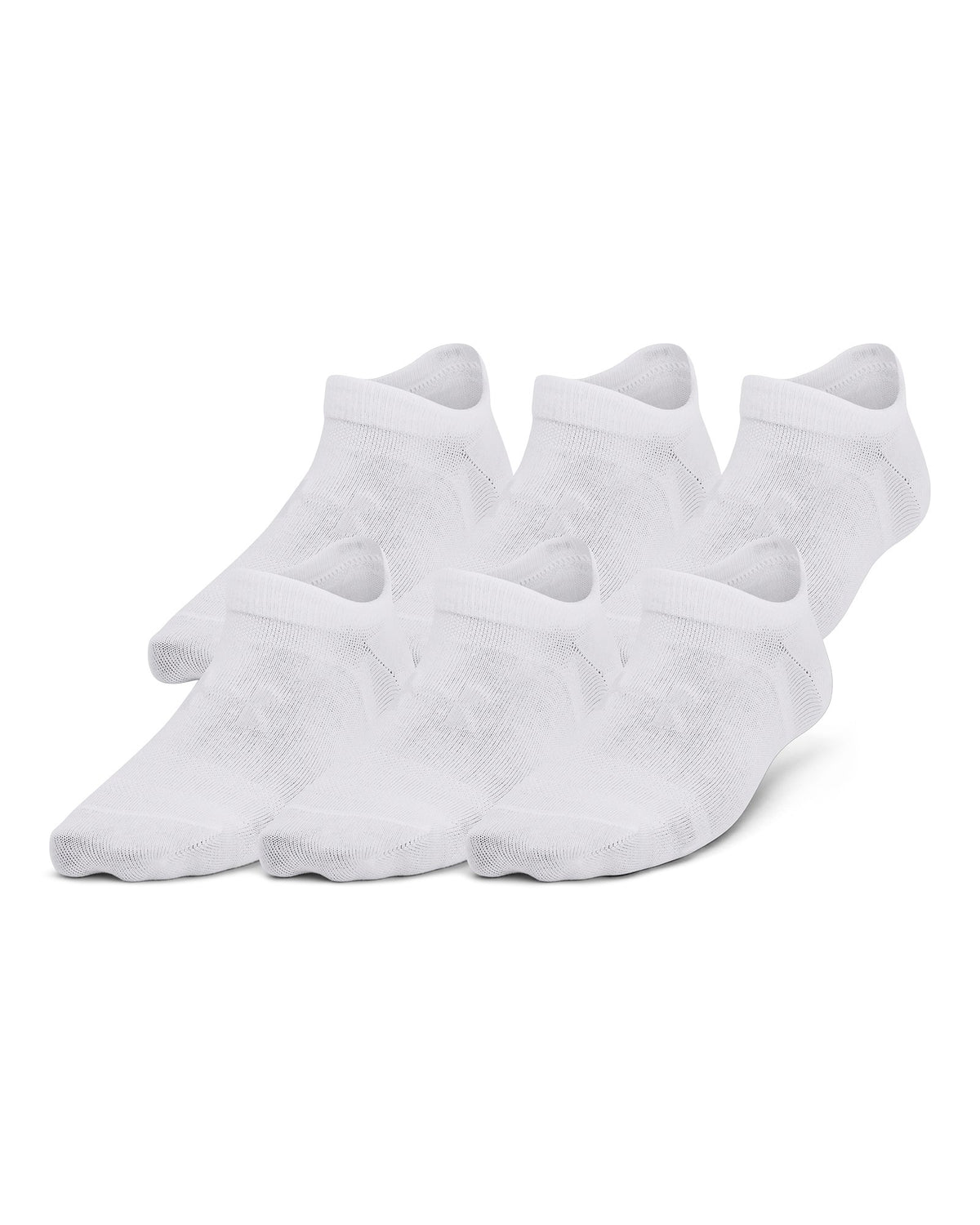 UA Essential Kids' 6-Pack No-Show Socks - White