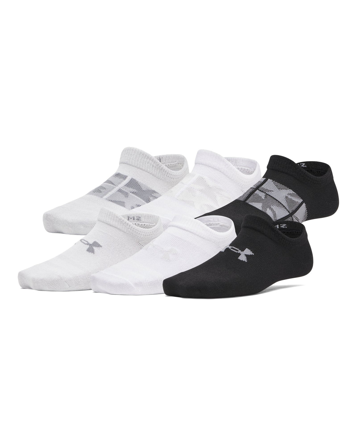 UA Essential Kids' 6-Pack No-Show Socks - White