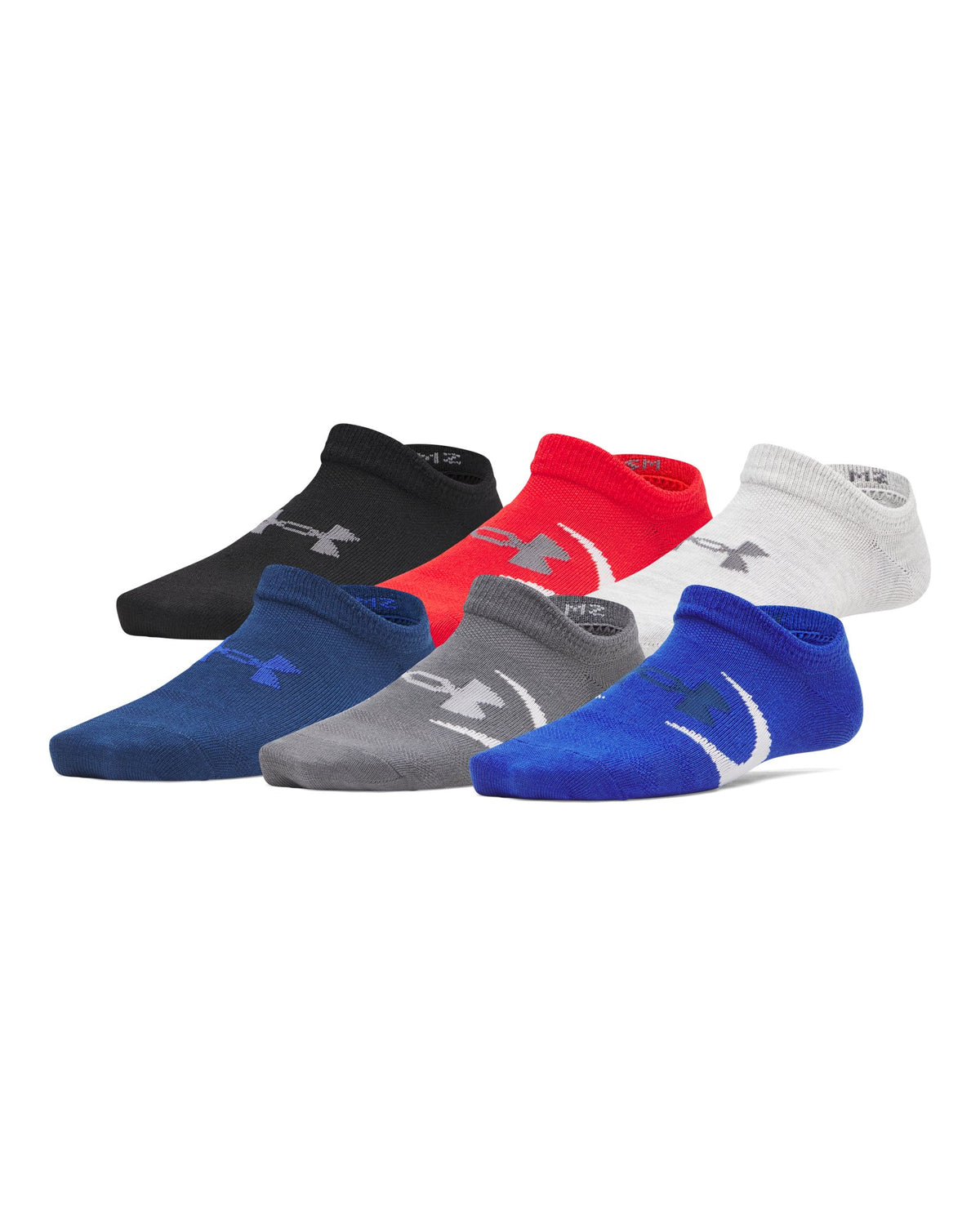UA Essential Kids' 6-Pack No-Show Socks - Blue