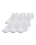 UA Essential Unisex 6-Pack No-Show Socks - White
