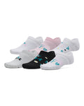 UA Essential Unisex 6-Pack No-Show Socks - White