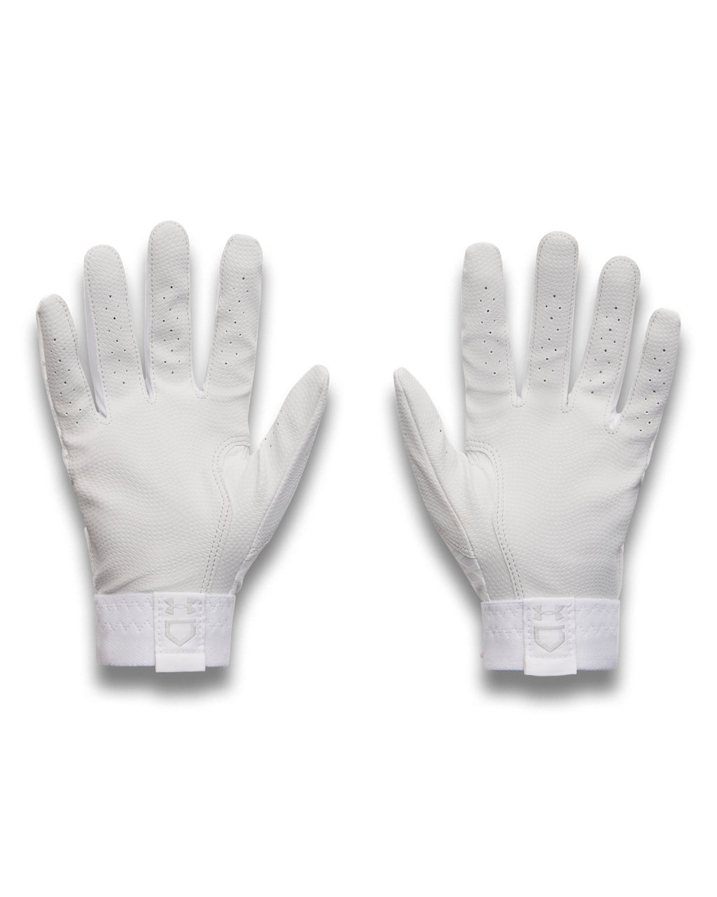 UA Glyde Kids' Batting Gloves - White