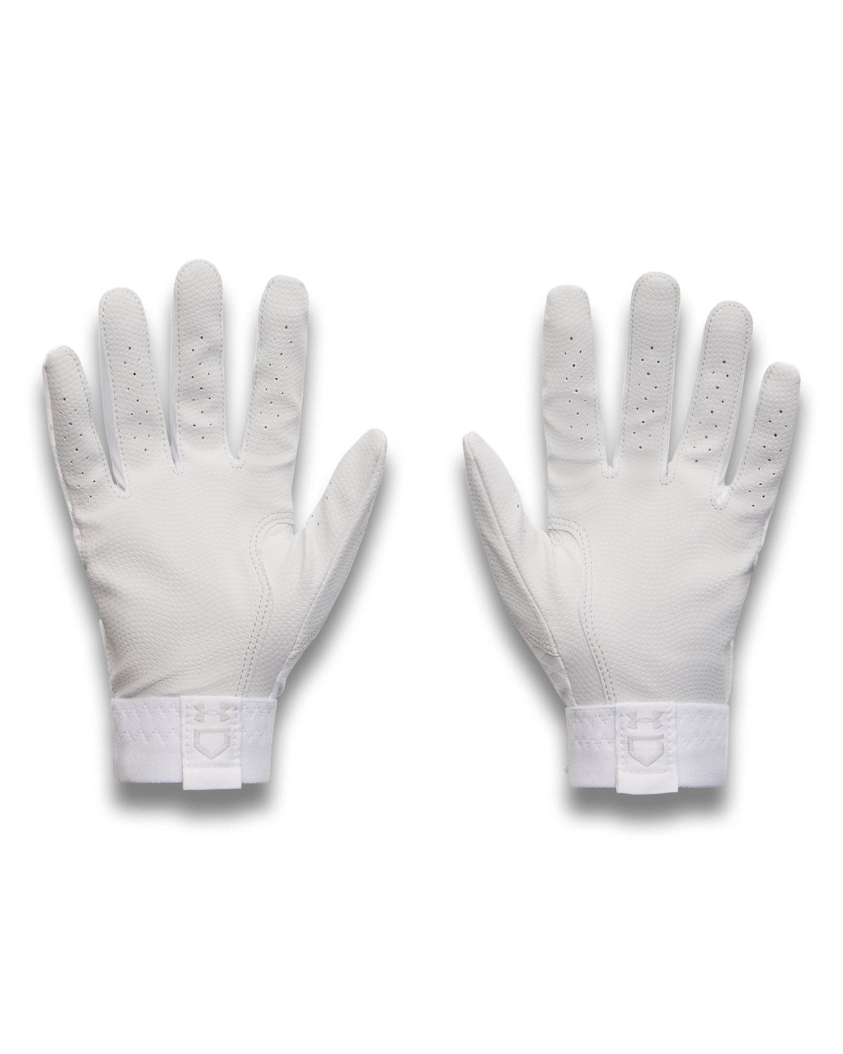 UA Glyde Kids' Batting Gloves - White