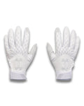 UA Glyde Kids' Batting Gloves - White