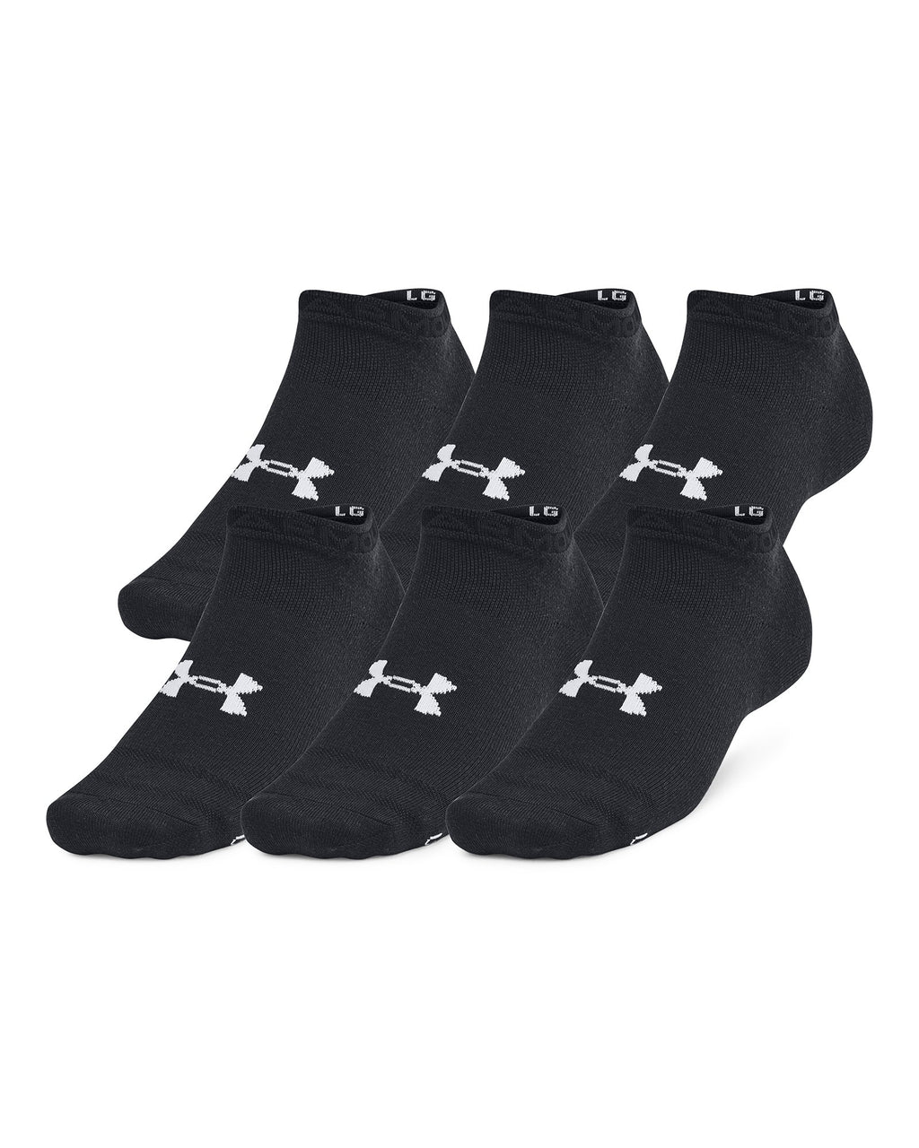 UA Essential Unisex 6-Pack Low Cut Socks - Black