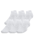 UA Essential Unisex 6-Pack Low Cut Socks - White