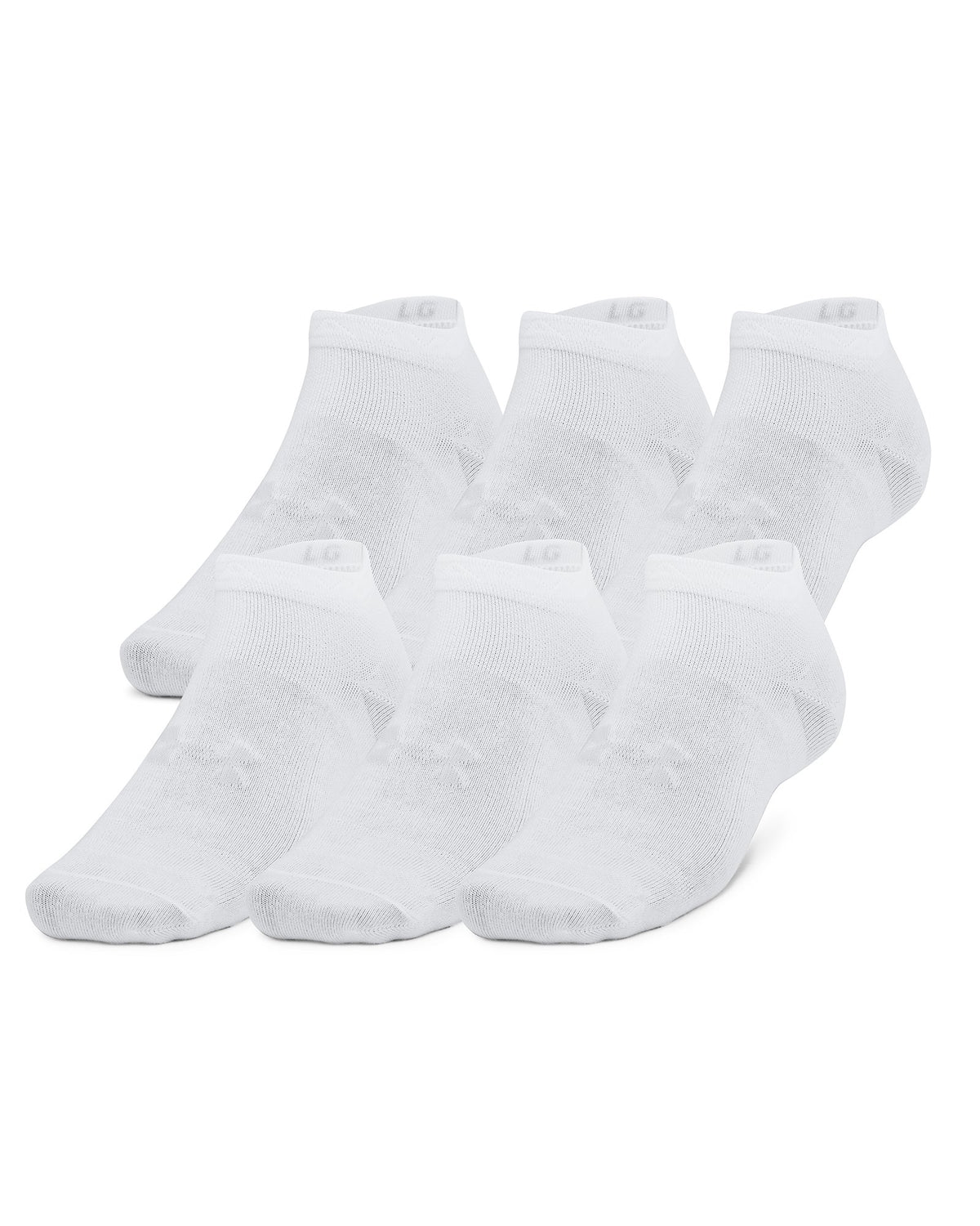 UA Essential Unisex 6-Pack Low Cut Socks - White