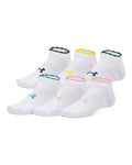 UA Essential Unisex 6-Pack Low Cut Socks - White