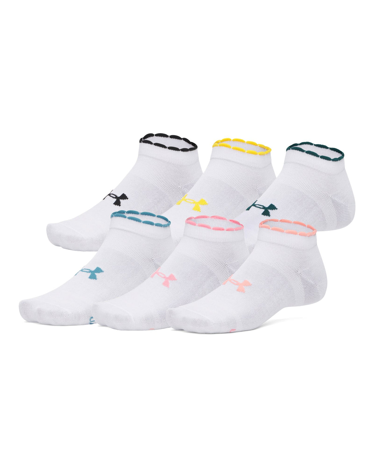 UA Essential Unisex 6-Pack Low Cut Socks - White