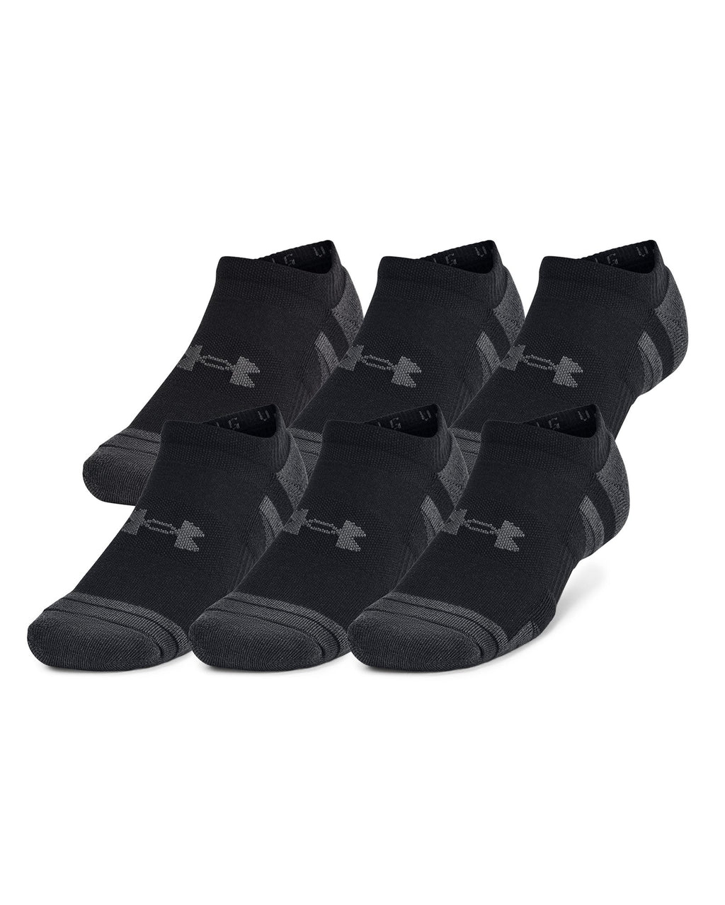 UA Performance Tech™ Unisex 6-Pack No Show Socks - Black