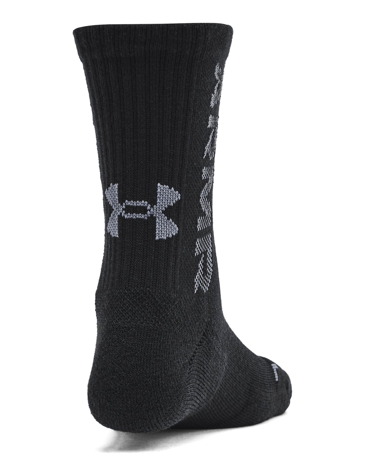 UA Zone Kids' 3-Pack Mid-Crew Socks - Black