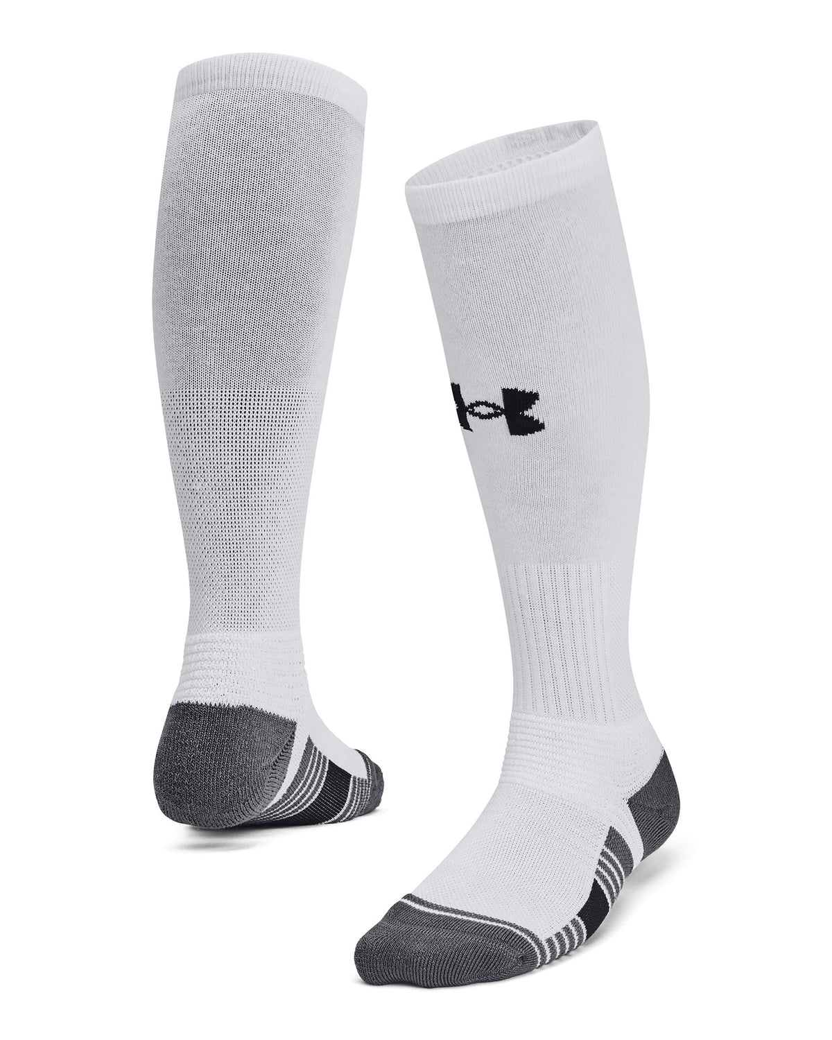 UA Team Kids' Over-The-Calf Socks - White