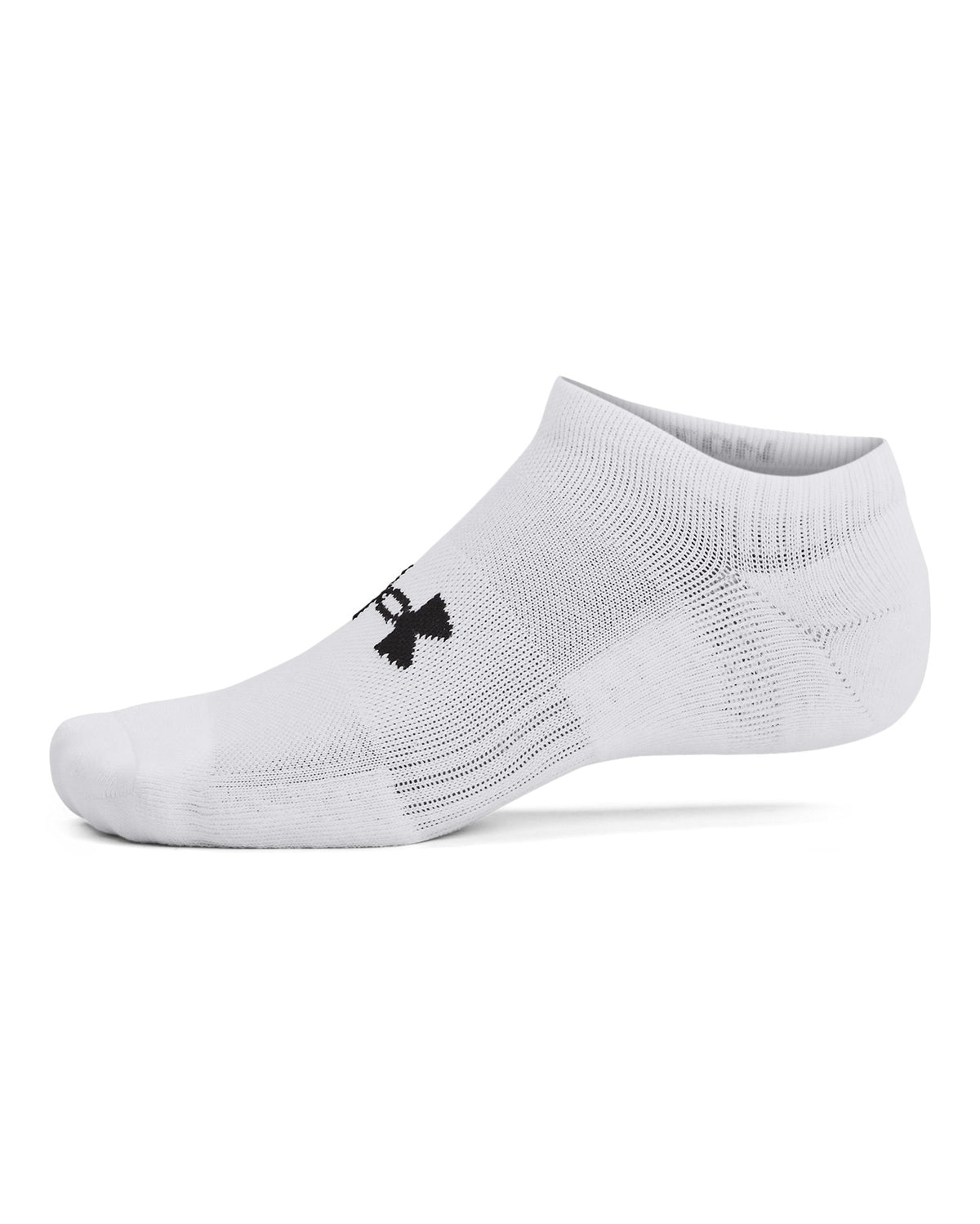 UA Training Cotton Unisex 3-Pack No Show Socks - White