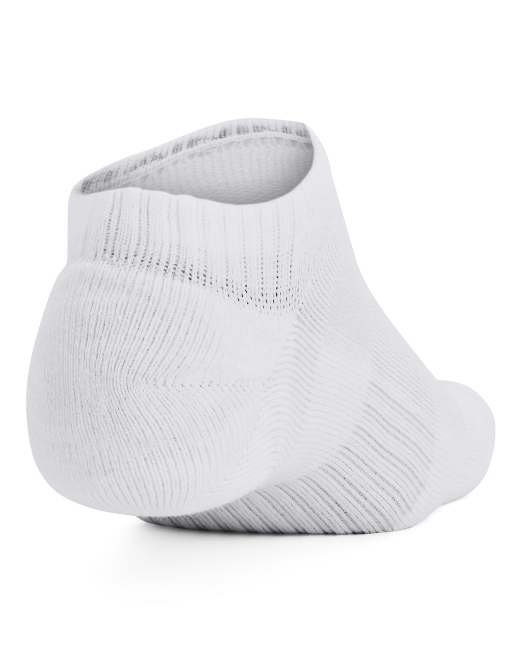 UA Training Cotton Unisex 3-Pack No Show Socks - White