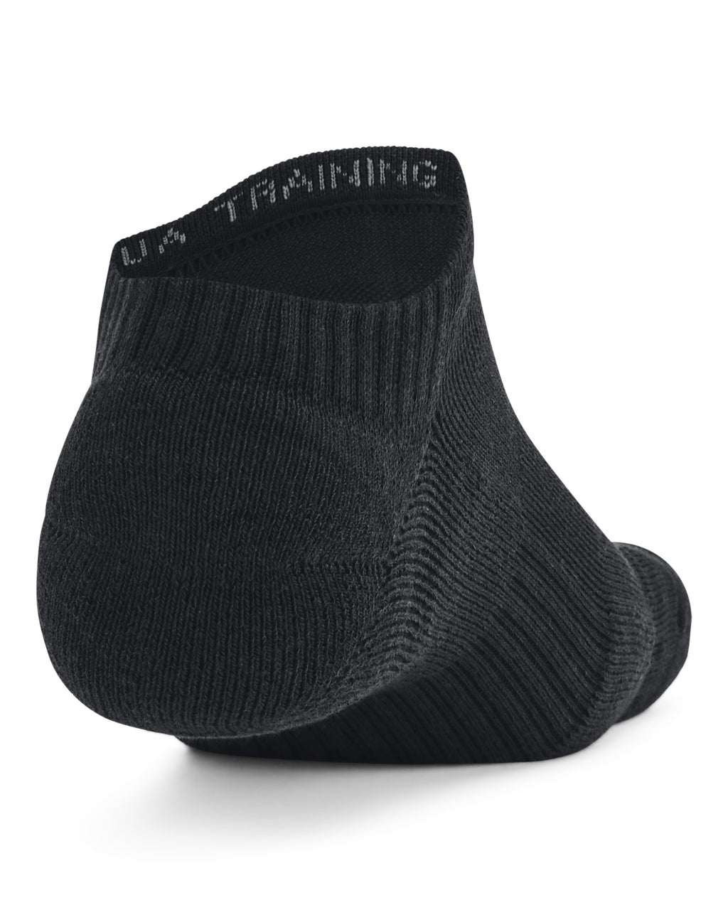 UA Training Cotton Unisex 6-Pack No Show Socks - Black