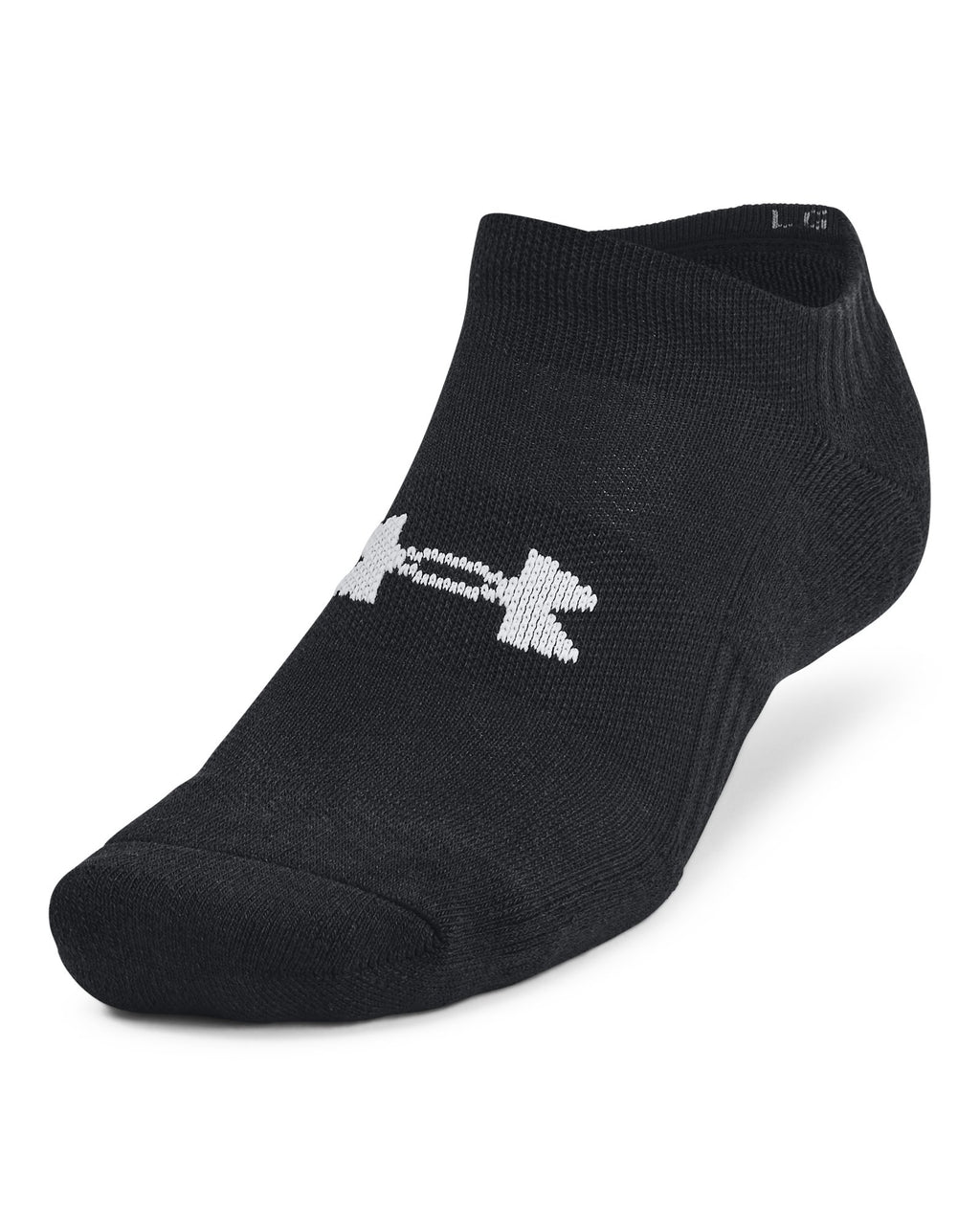 UA Training Cotton Unisex 6-Pack No Show Socks - Black