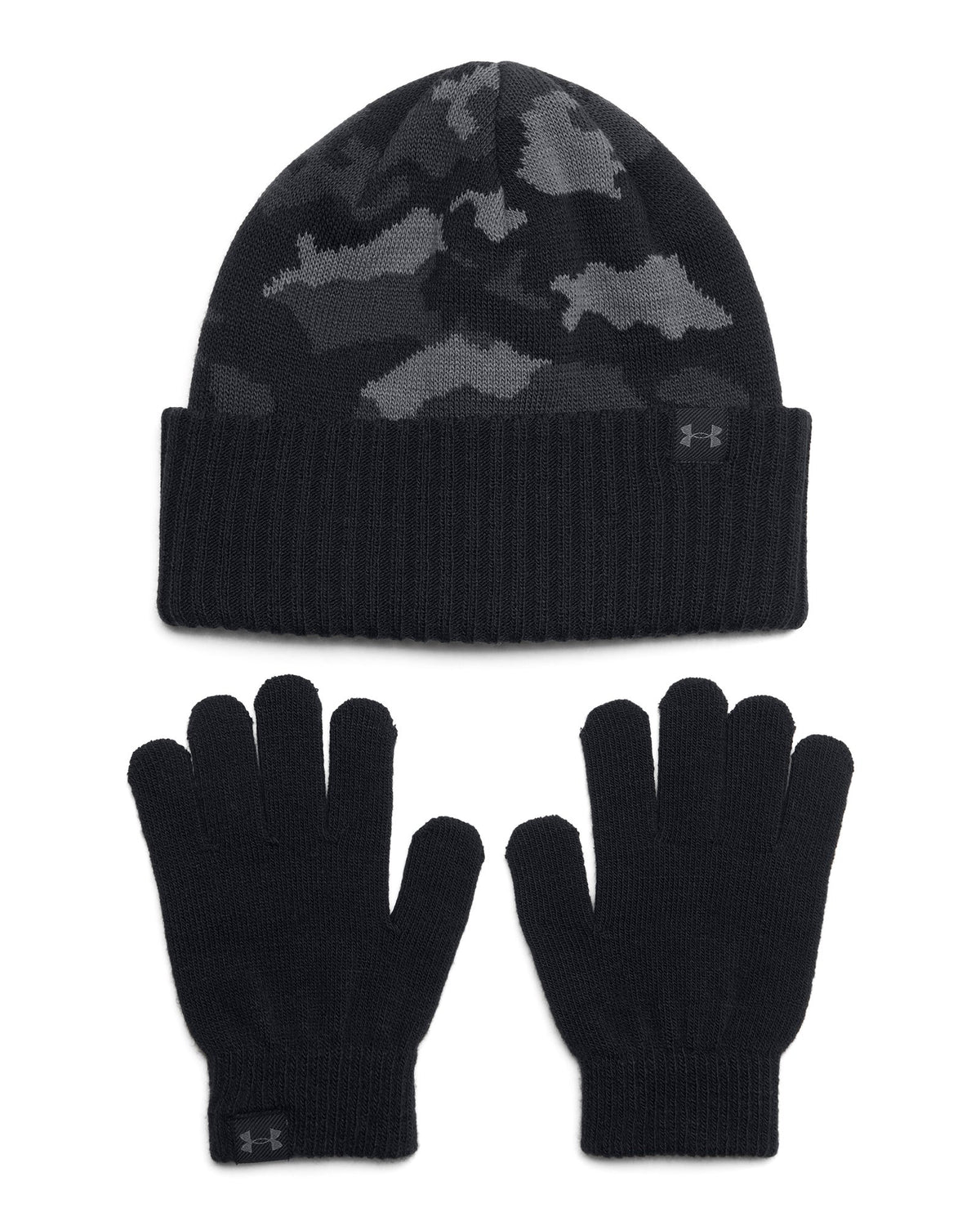 UA Beanie & Gloves Boys' Set - Black