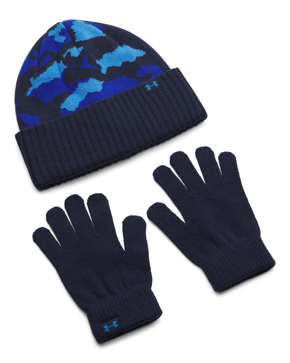 UA Beanie & Gloves Boys' Set - Blue