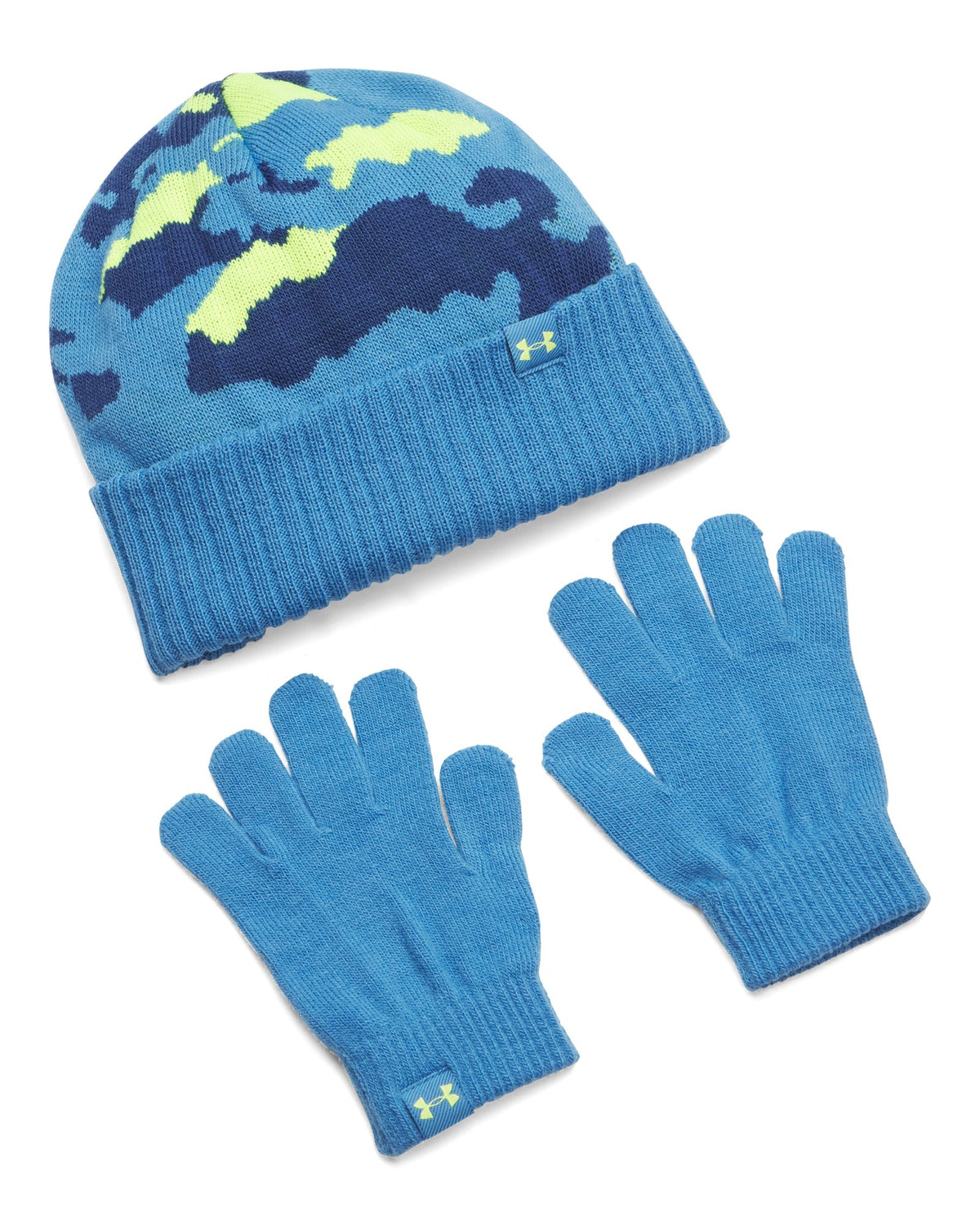 UA Beanie & Gloves Boys' Set - Blue