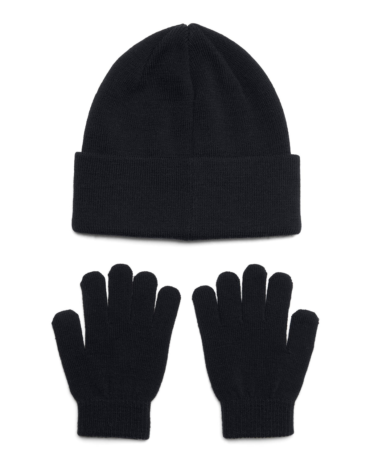 UA Beanie & Gloves Girls' Set - Black