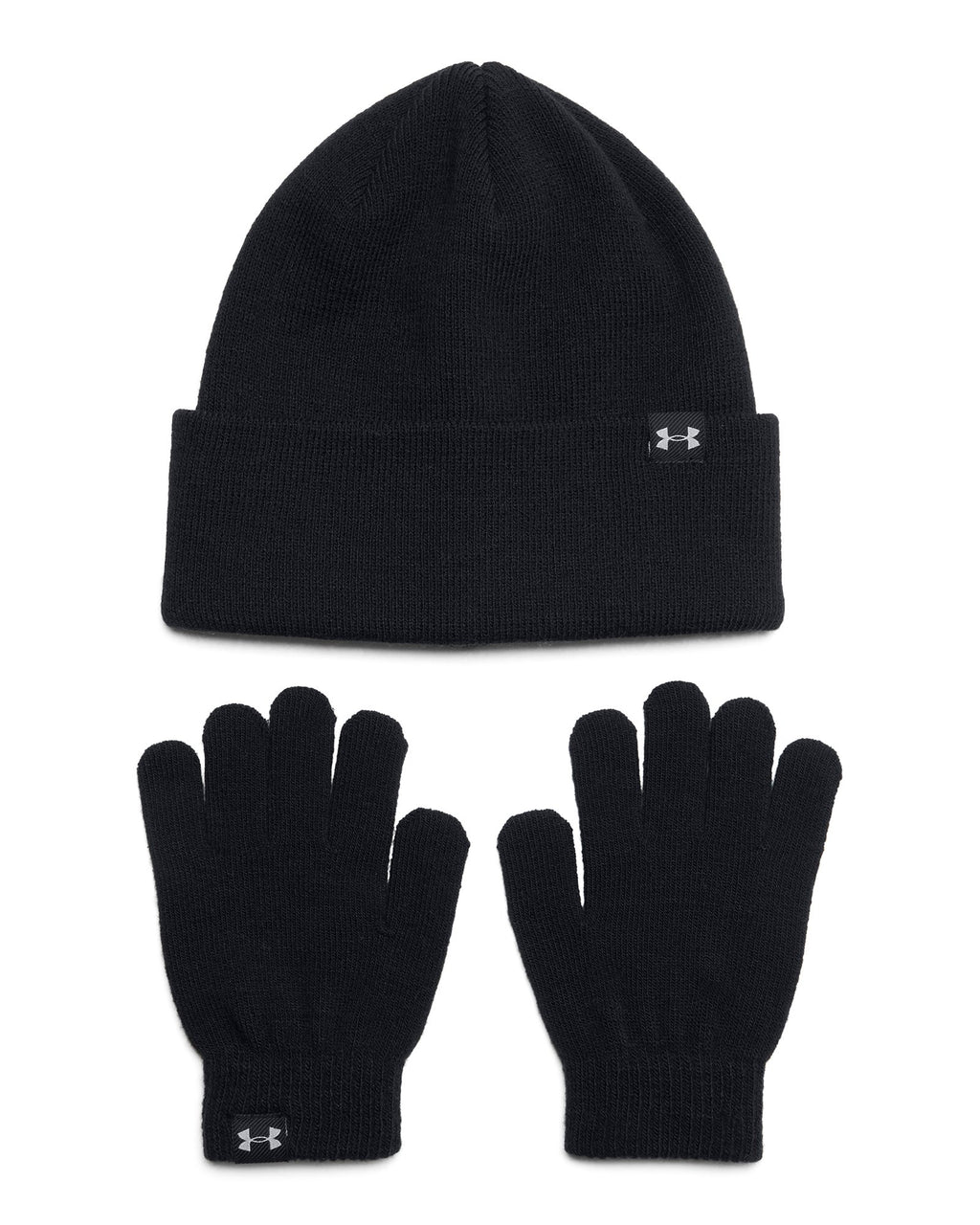 UA Beanie & Gloves Girls' Set - Black