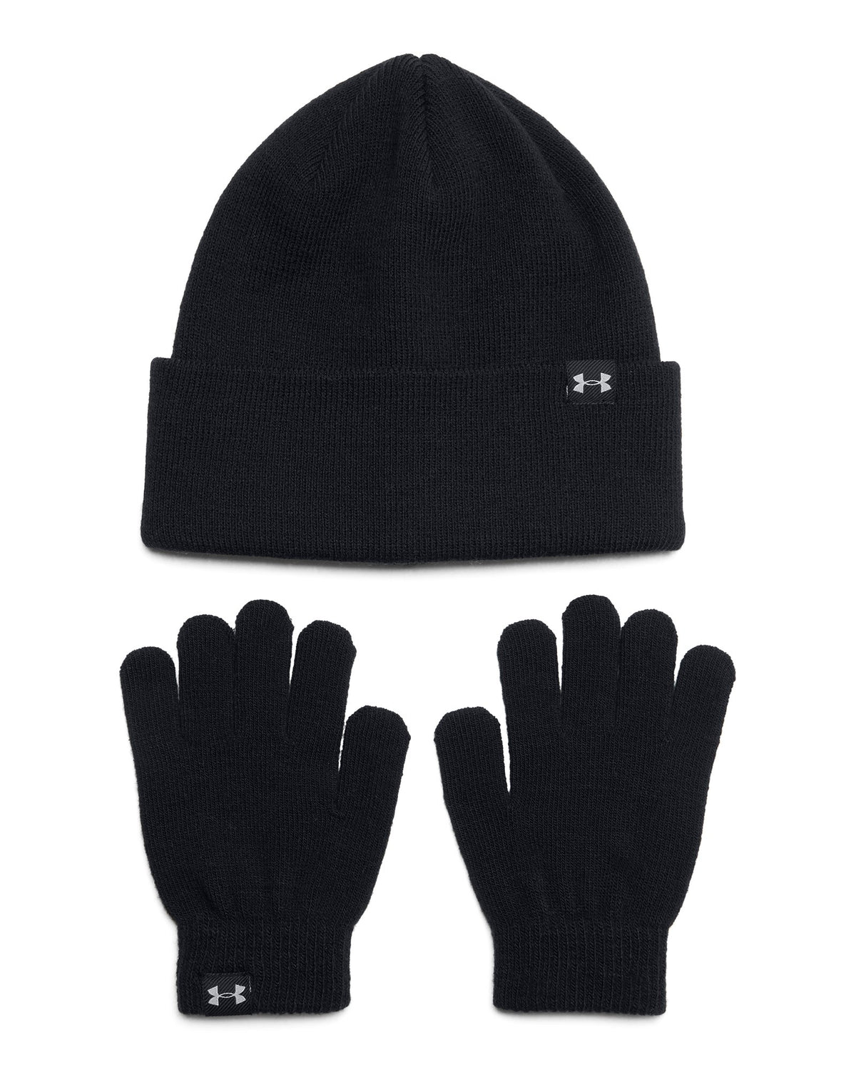 UA Beanie & Gloves Girls' Set - Black