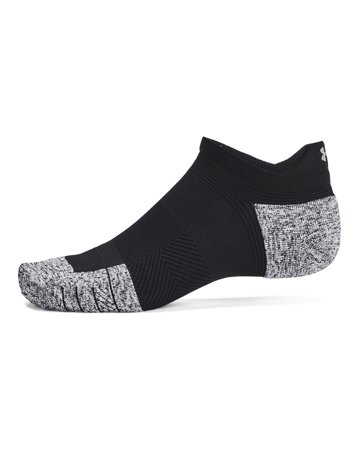 UA ArmourDry® Unisex Run Cushion 3-Pack No Show Socks - Black