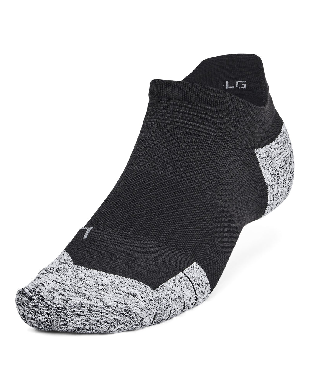 UA ArmourDry® Unisex Run Cushion 3-Pack No Show Socks - Black