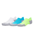 UA ArmourDry® Unisex Run Cushion 3-Pack No Show Socks - Blue