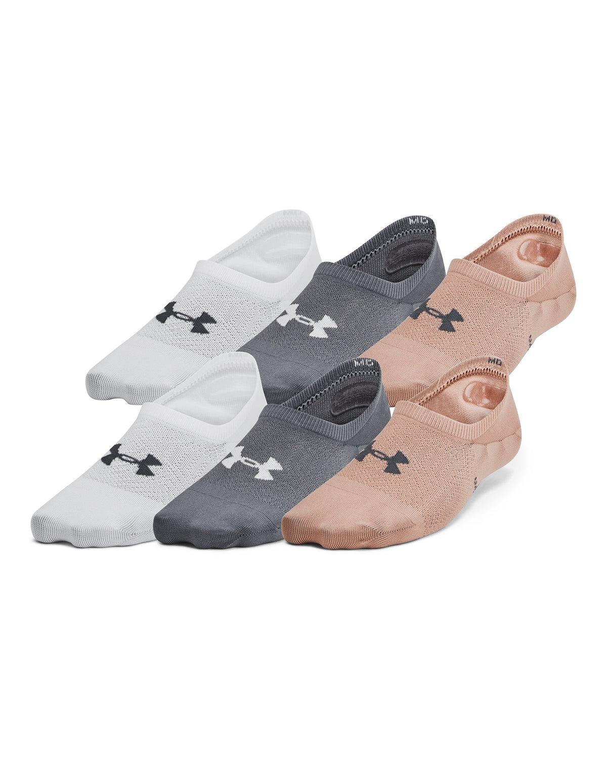 UA Breathe Lite Women's 6-Pack Liner Socks - Brown