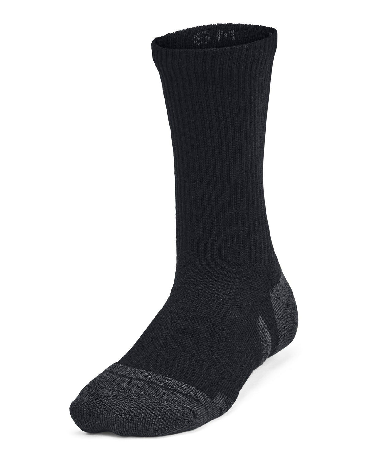 UA Performance Tech Kids' 6-Pack Crew Socks - Black