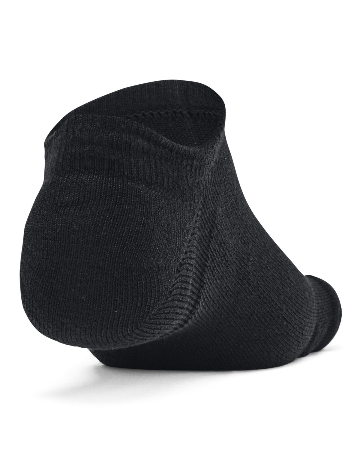 UA Essential Cushion Unisex 6-Pack No Show Socks - Black