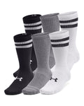 UA Essential Unisex 6-Pack Crew Socks - White