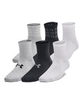 UA Essential Kids' 6-Pack Quarter Socks - Black