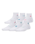 UA Essential Kids' 6-Pack Quarter Socks - White