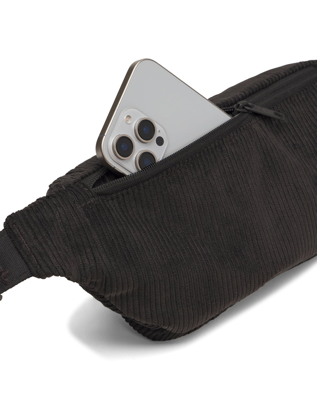 UA Studio Cord Waist Bag Crossbody - Black