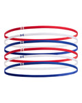 UA Mini Elastic Women's 6-Pack Headbands - Red