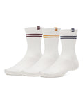 UA Sportstyle Cotton Unisex 3-Pack Crew Socks - White