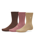 UA Sportstyle Cotton Unisex 3-Pack Crew Socks - Brown