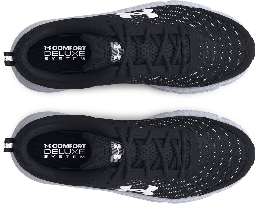 UA Charged Assert 10 Wide (4E) Men's Running Shoes - Black