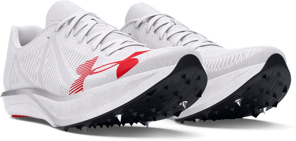 UA Shakedown Elite 3 Unisex Long Distance Track Spikes - White