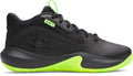 UA Lockdown 7 Grade School Basketball Shoes - Black